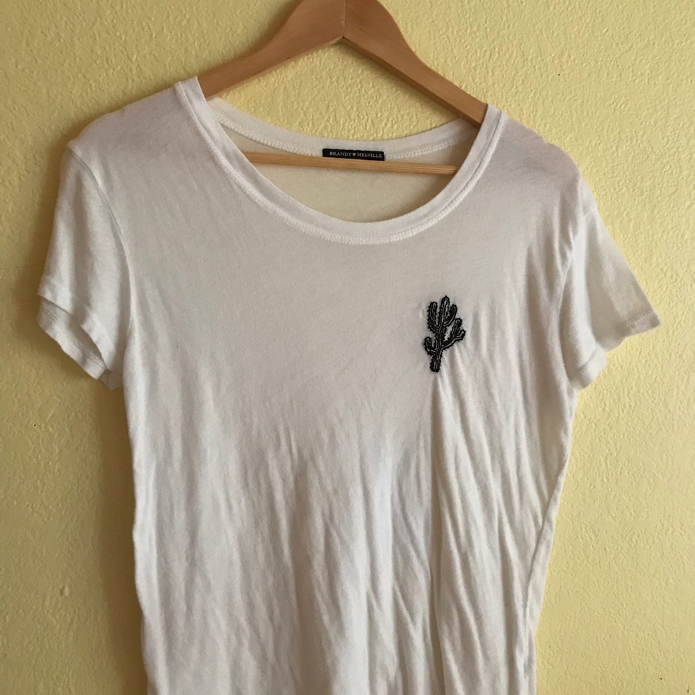 Embroidered Brandy Melville Cactus Tee🌵🤩